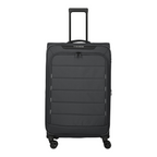 Lieblingstasche Skaii 4-wheel large expandable trolley suitcase in black with front zippered pocket