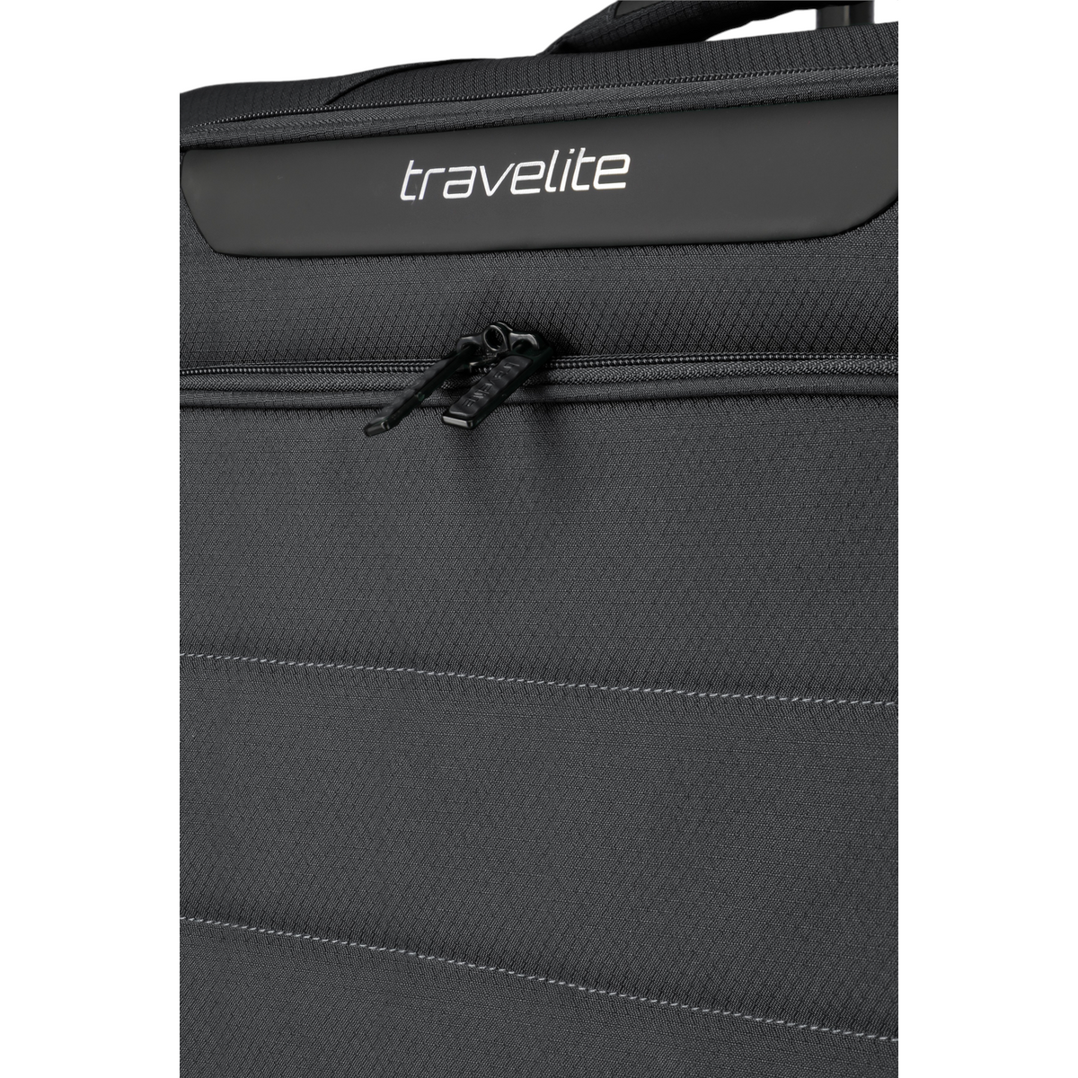 Lieblingstasche Skaii trolley suitcase in black with durable fabric texture and travelite logo detail