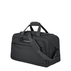 Lieblingstasche Skaii black weekender bag with top handles, shoulder strap, and front zip pocket on white background