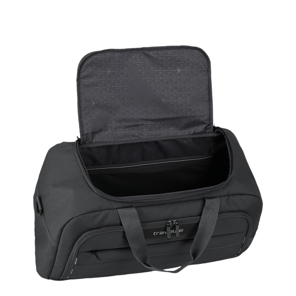 Lieblingstasche Skaii black weekender rucksack with open top compartment and durable fabric construction