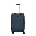 Lieblingstasche Skaii medium expandable 4-wheel trolley in dark blue fabric with a telescopic handle