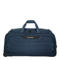 Lieblingstasche Skaii wheeled duffle bag in dark blue with front zipper pocket and top carry handles