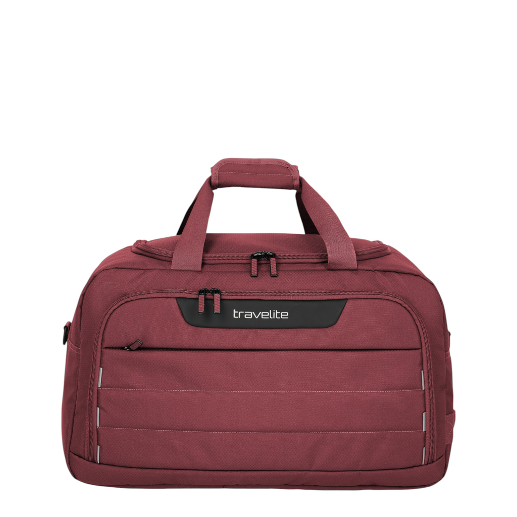 Lieblingstasche Skaii weekender rucksack in burgundy with top handles and front zip pocket
