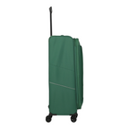 Lieblingstasche Skaii green expandable 4-wheel trolley suitcase viewed from the side