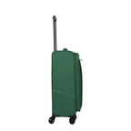 Lieblingstasche Skaii 4-wheel expandable medium trolley suitcase in green with telescopic handle and side view