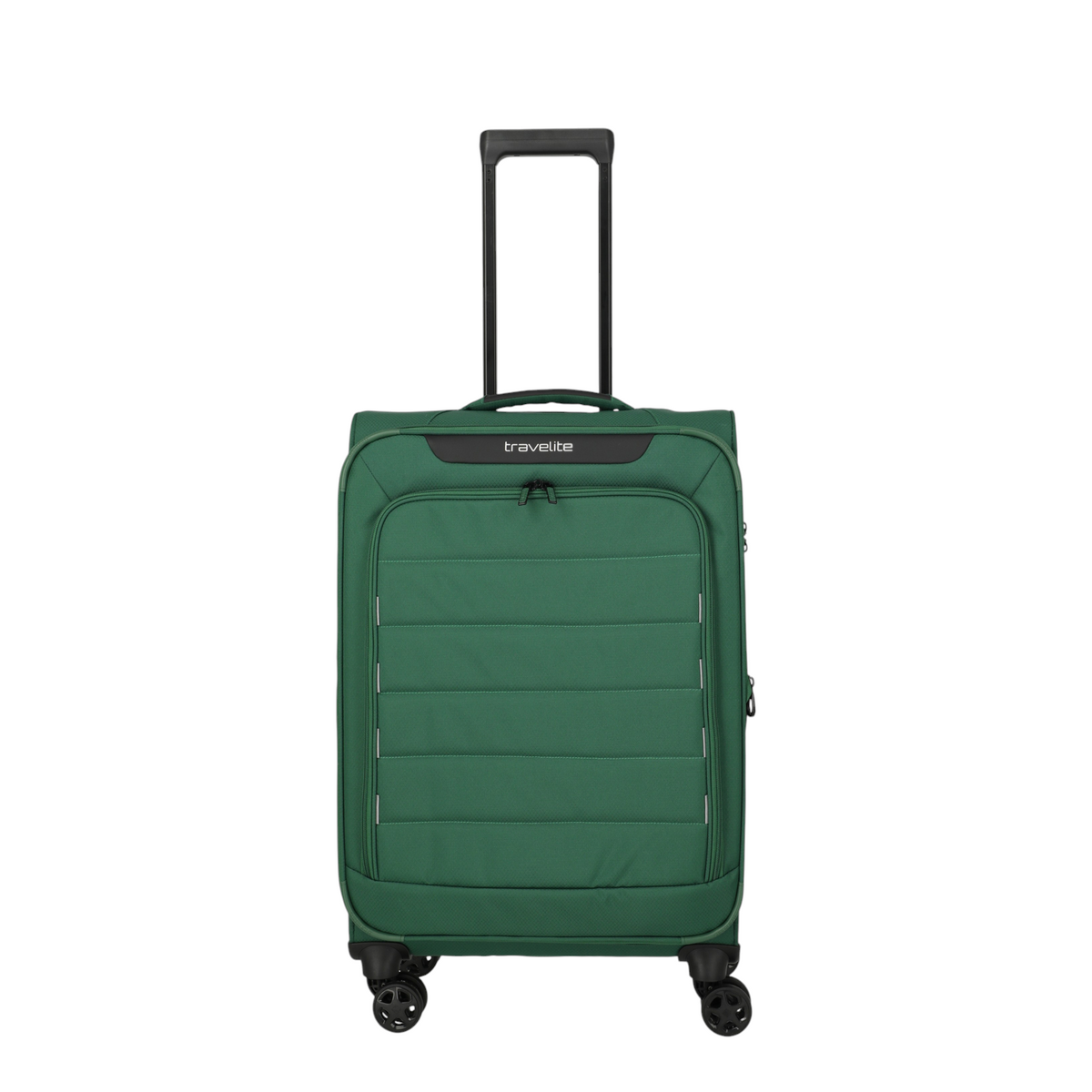 Lieblingstasche Skaii 4-wheel medium expandable trolley suitcase in green fabric with telescopic handle