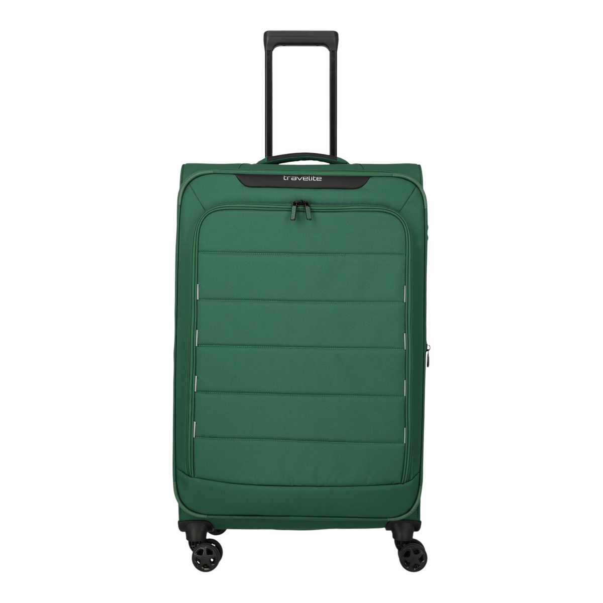 Lieblingstasche Skaii green 4-wheel expandable trolley suitcase with front pocket and telescopic handle
