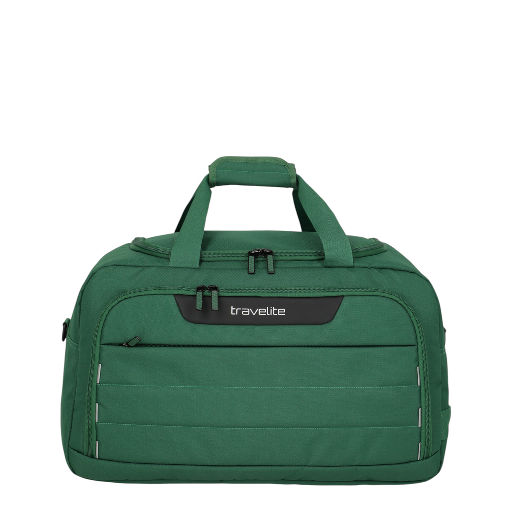 Lieblingstasche Skaii green travel weekender bag with top handles and front zip pocket