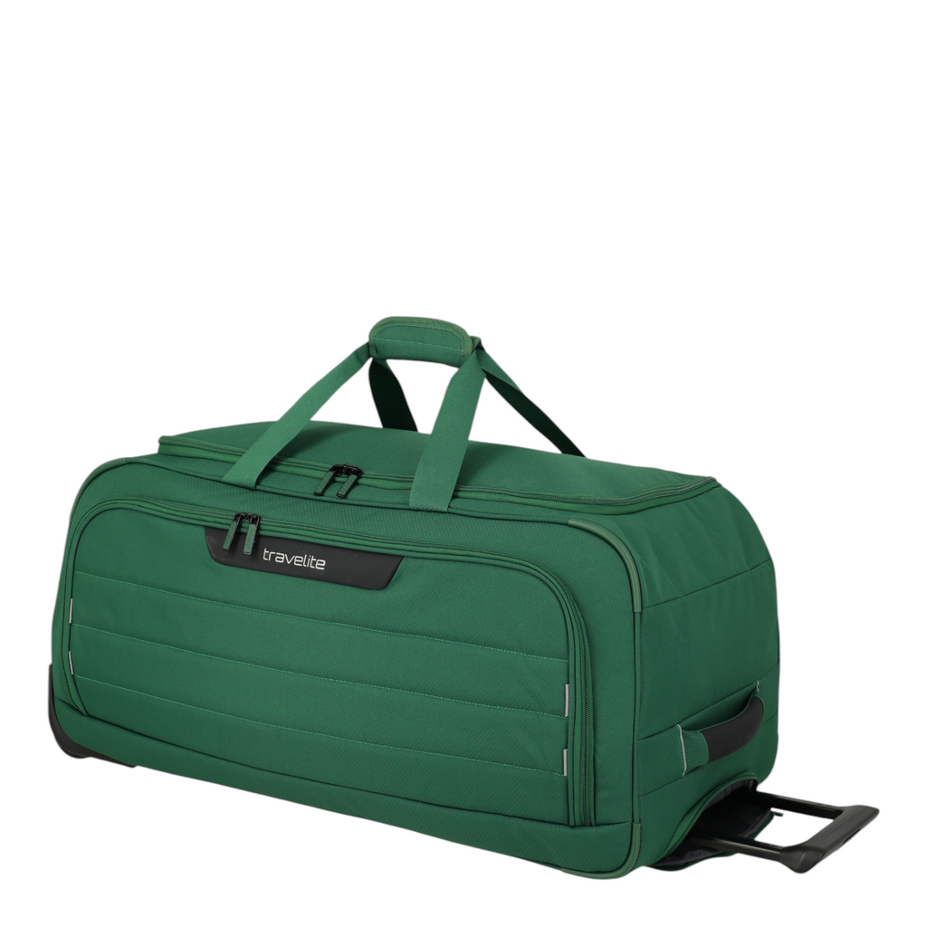 Lieblingstasche Skaii Wheeled Duffle M in green with telescopic handle and durable fabric construction