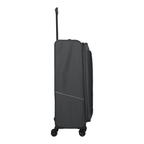 Lieblingstasche Skaii 4-wheel expandable large trolley suitcase in dark grey with telescopic handle, side view