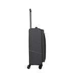 Lieblingstasche Skaii 4-wheel expandable medium suitcase in dark grey, side profile view with extended handle