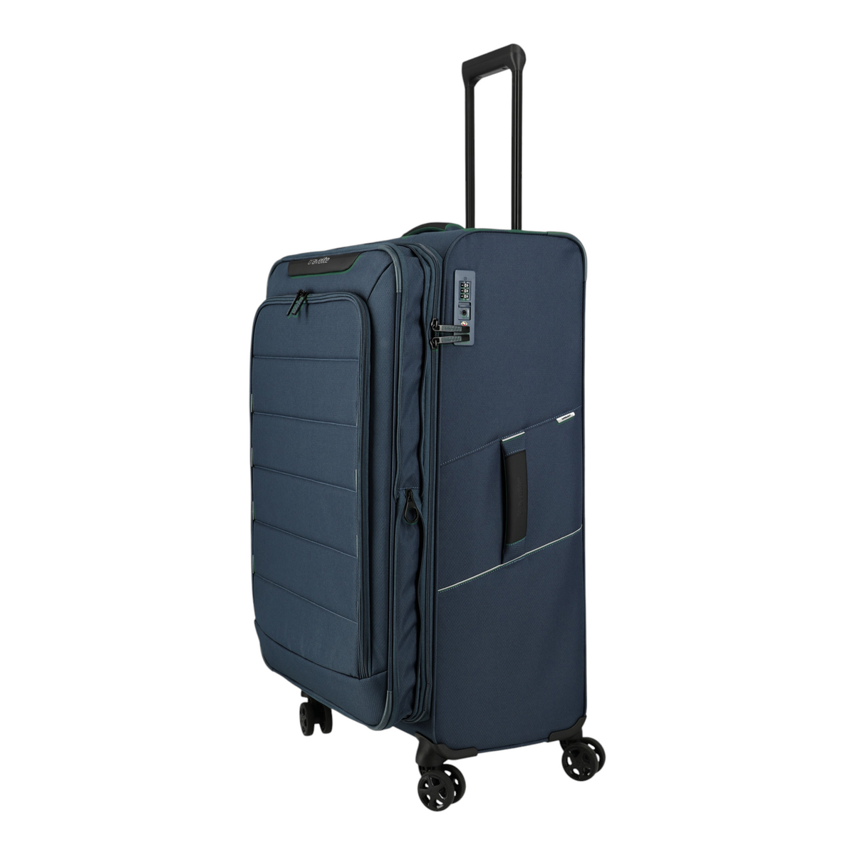 Lieblingstasche Skaii large expandable navy blue 4-wheel trolley suitcase with integrated TSA combination lock