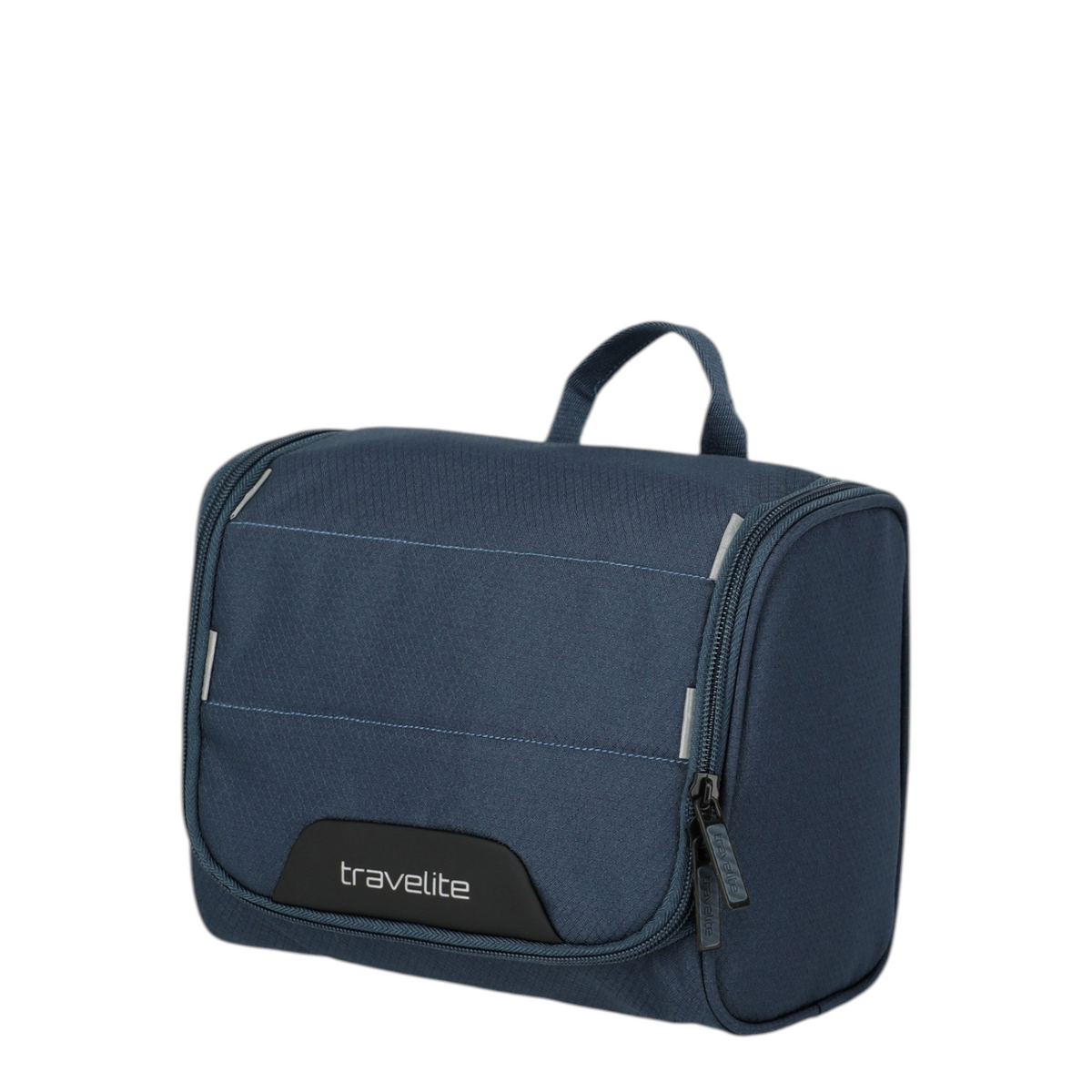 Lieblingstasche Skaii navy blue toiletry bag with a top handle and front zip pocket for travel organization