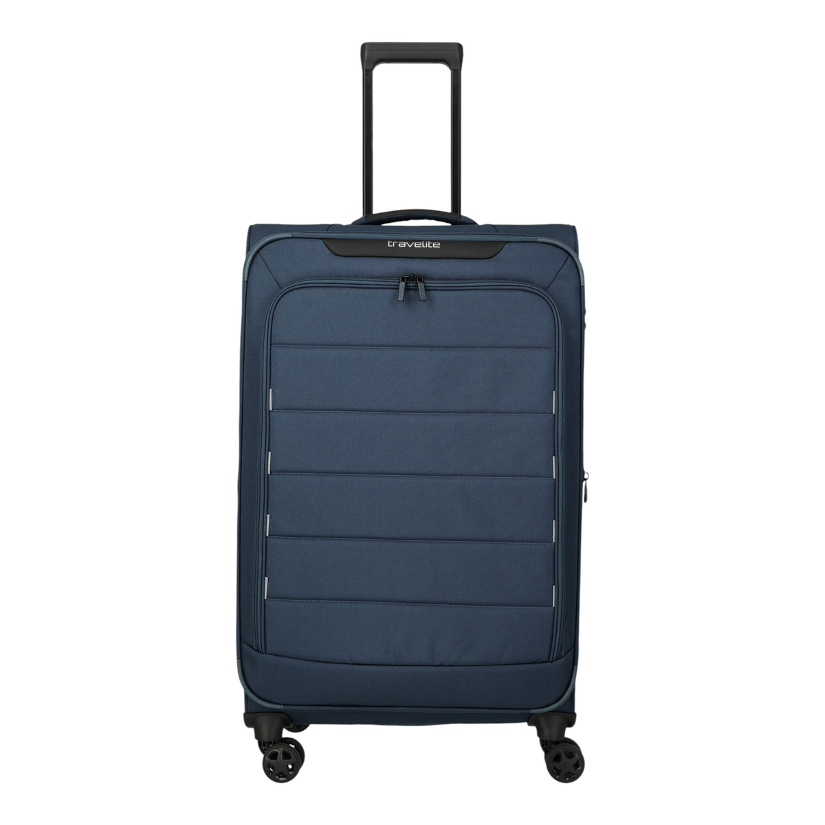 Lieblingstasche Skaii large expandable 4-wheel navy blue softside trolley suitcase with telescopic handle