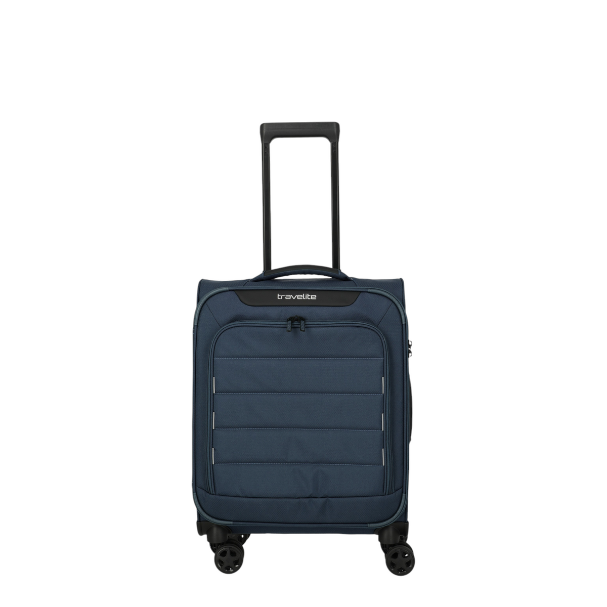 Lieblingstasche Skaii 4-wheel carry-on trolley in navy blue with a front zip pocket and telescopic handle