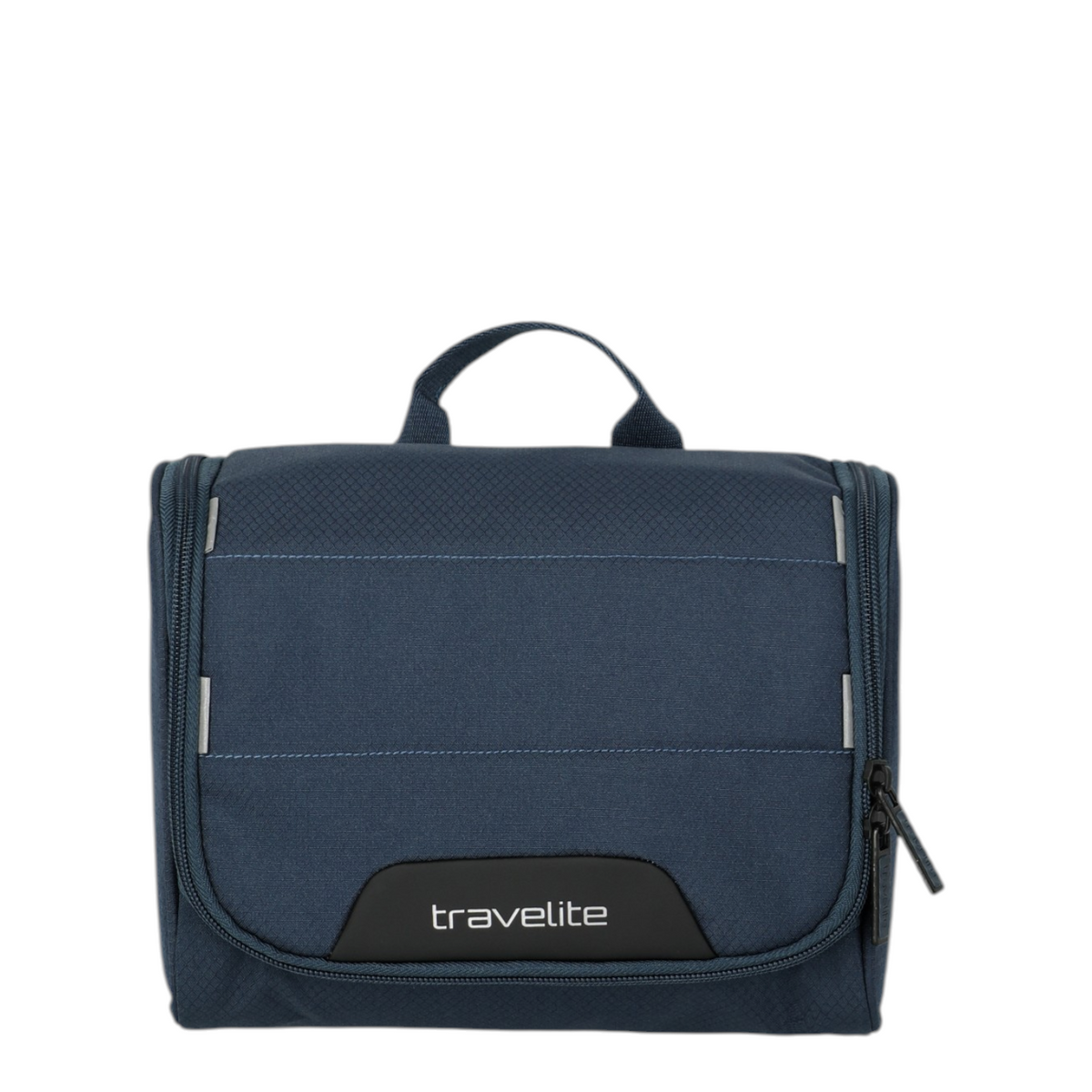 Lieblingstasche Skaii navy blue travel toiletry bag with top handle and front zipper pocket