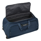 Lieblingstasche Skaii medium navy blue wheeled duffle bag with open main compartment and front zipper pocket