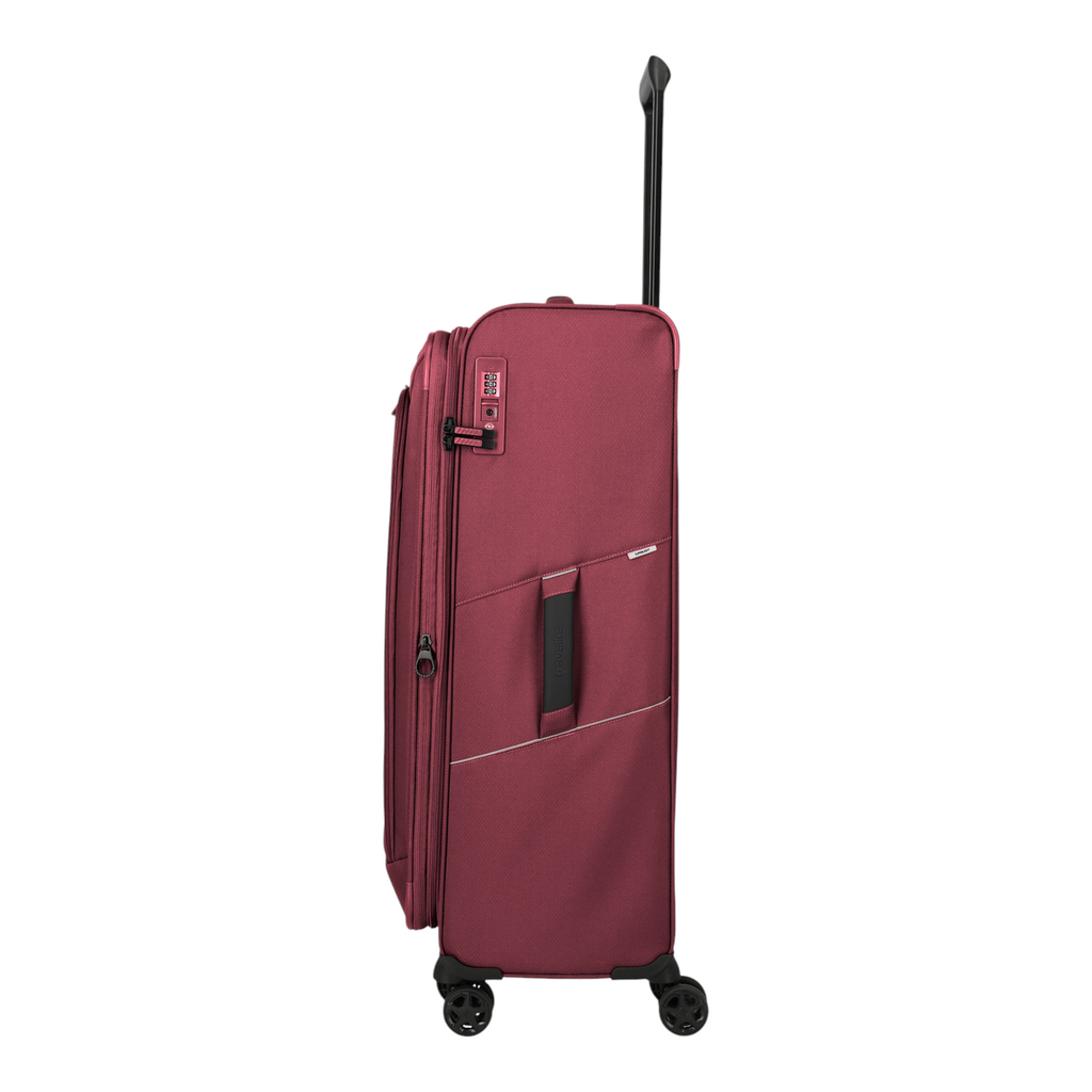 Lieblingstasche Skaii 4-wheel expandable trolley suitcase in dark red with TSA lock and telescopic handle