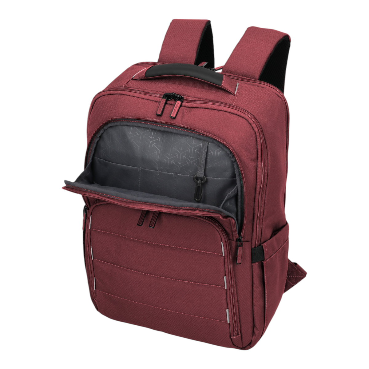 Lieblingstasche Skaii Rucksack M in dark red with an open front compartment and padded shoulder straps