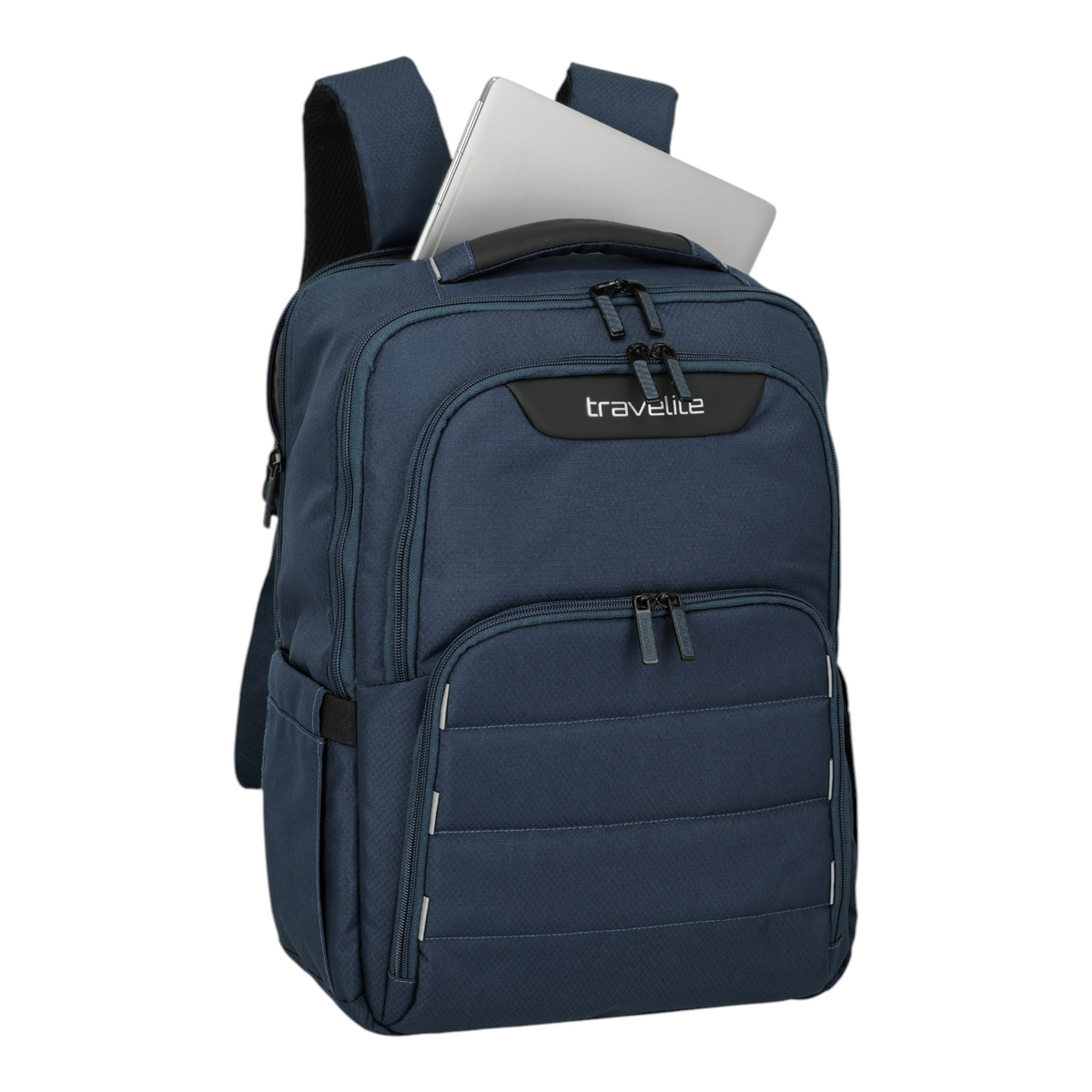Lieblingstasche Skaii Rucksack M in navy blue with a laptop compartment and multiple zippered pockets