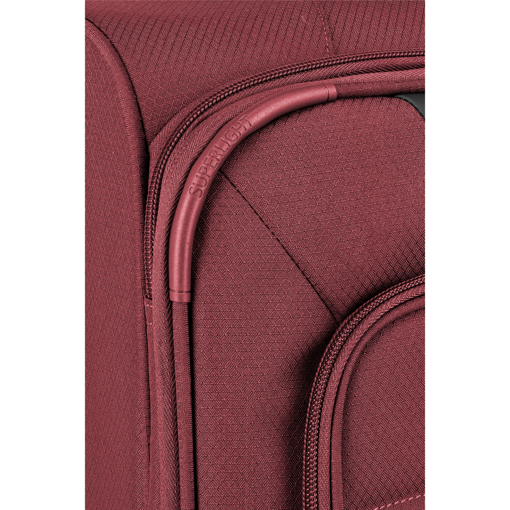 Lieblingstasche Skaii Trolley 4W L exp in burgundy with durable fabric, zipper details, and Superlight branding.