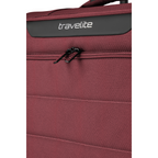 Lieblingstasche Skaii Trolley 4W L exp in burgundy fabric with black travelite logo and durable zipper detail
