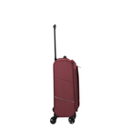 Lieblingstasche Skaii Trolley 4W S in burgundy with four wheels and extendable handle, side view