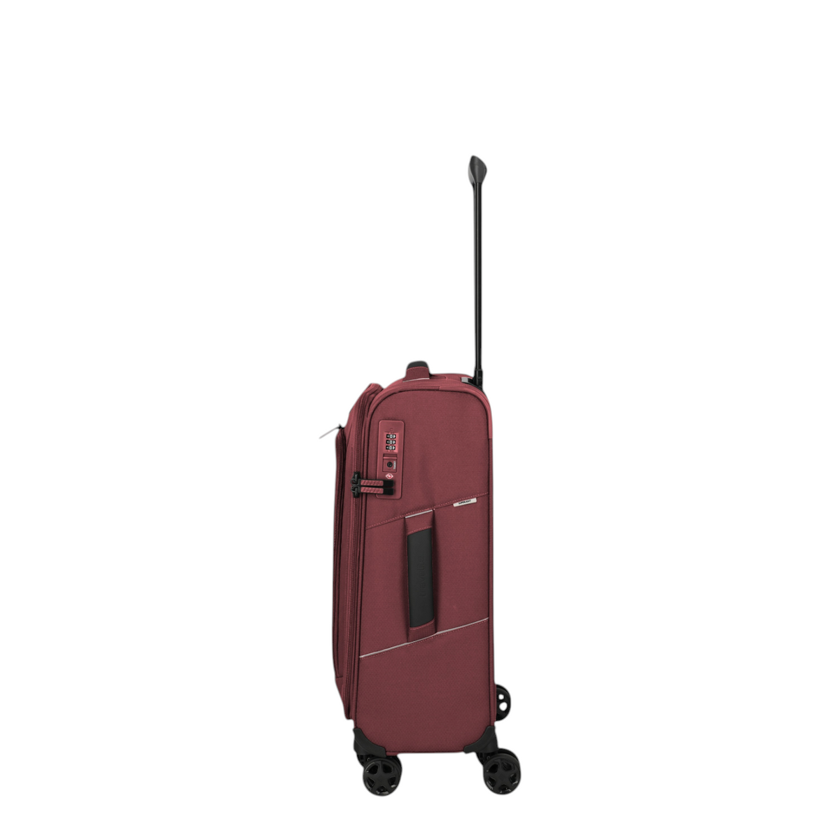 Lieblingstasche Skaii Trolley 4W S in burgundy with four wheels, telescopic handle, and integrated TSA lock