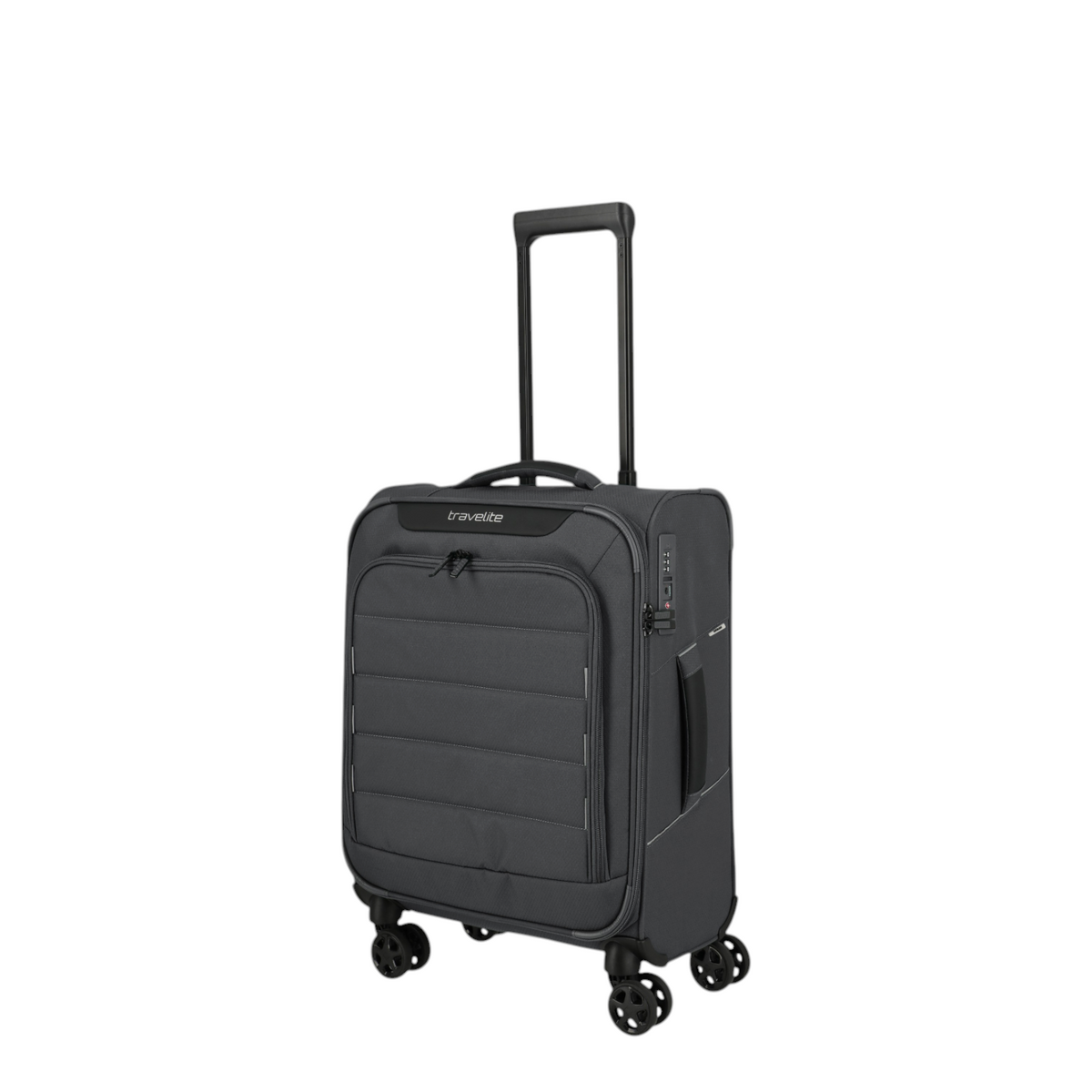 Lieblingstasche Skaii Trolley 4W S in dark grey with four wheels, telescopic handle, and integrated TSA lock