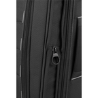 Close-up of the black Lieblingstasche Skaii Trolley 2W Hybrid S showing the expandable zipper and durable fabric