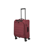 Lieblingstasche Skaii Trolley 4W S in dark red with four wheels, telescopic handle, and front zippered pocket.