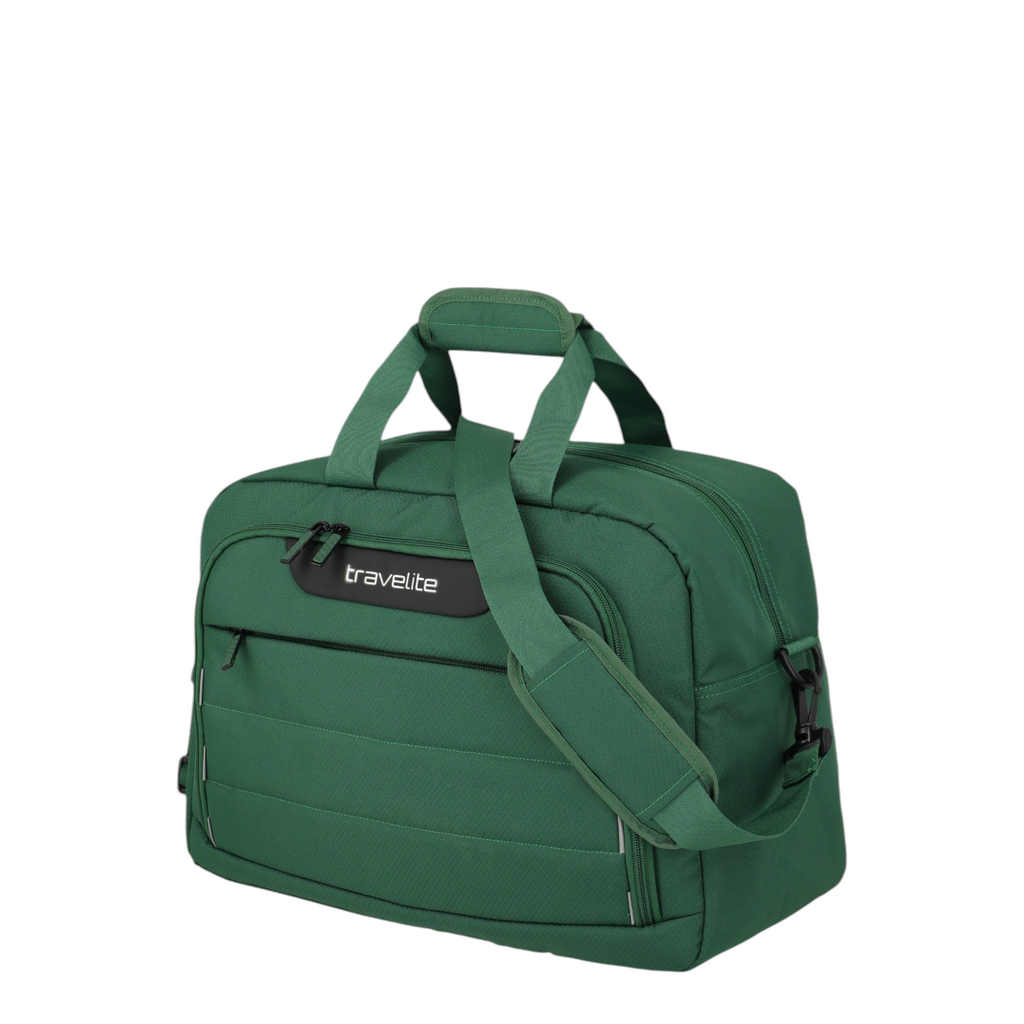 Lieblingstasche Skaii Weekender travel bag in dark green with top handles and an adjustable shoulder strap