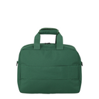 Lieblingstasche Skaii Weekender travel bag in dark green durable fabric with top handles and a trolley sleeve.