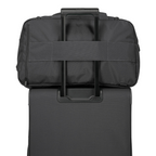 Lieblingstasche Skaii weekender rucksack in black attached to a suitcase handle for travel