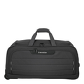 Lieblingstasche Skaii Wheeled Duffle M in black, a durable travel bag with wheels, top handles, and front zip pocket.
