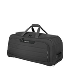 Lieblingstasche Skaii Wheeled Duffle M in black, a durable travel bag with wheels and top carry handles.