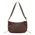 Lieblingstasche Skara Small brown hobo bag with gathered side details and an adjustable shoulder strap