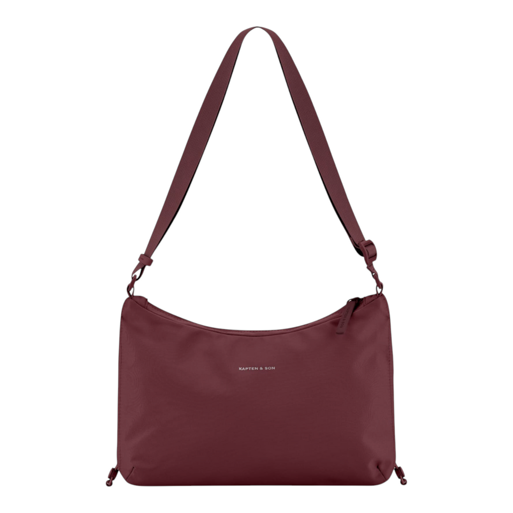 Lieblingstasche Skara Small shoulder bag in burgundy with an adjustable strap and minimalist design