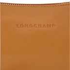 Lieblingstasche tan leather shoulder bag with embossed Longchamp logo detail