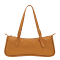Lieblingstasche tan leather shoulder bag with adjustable buckle strap and zip closure