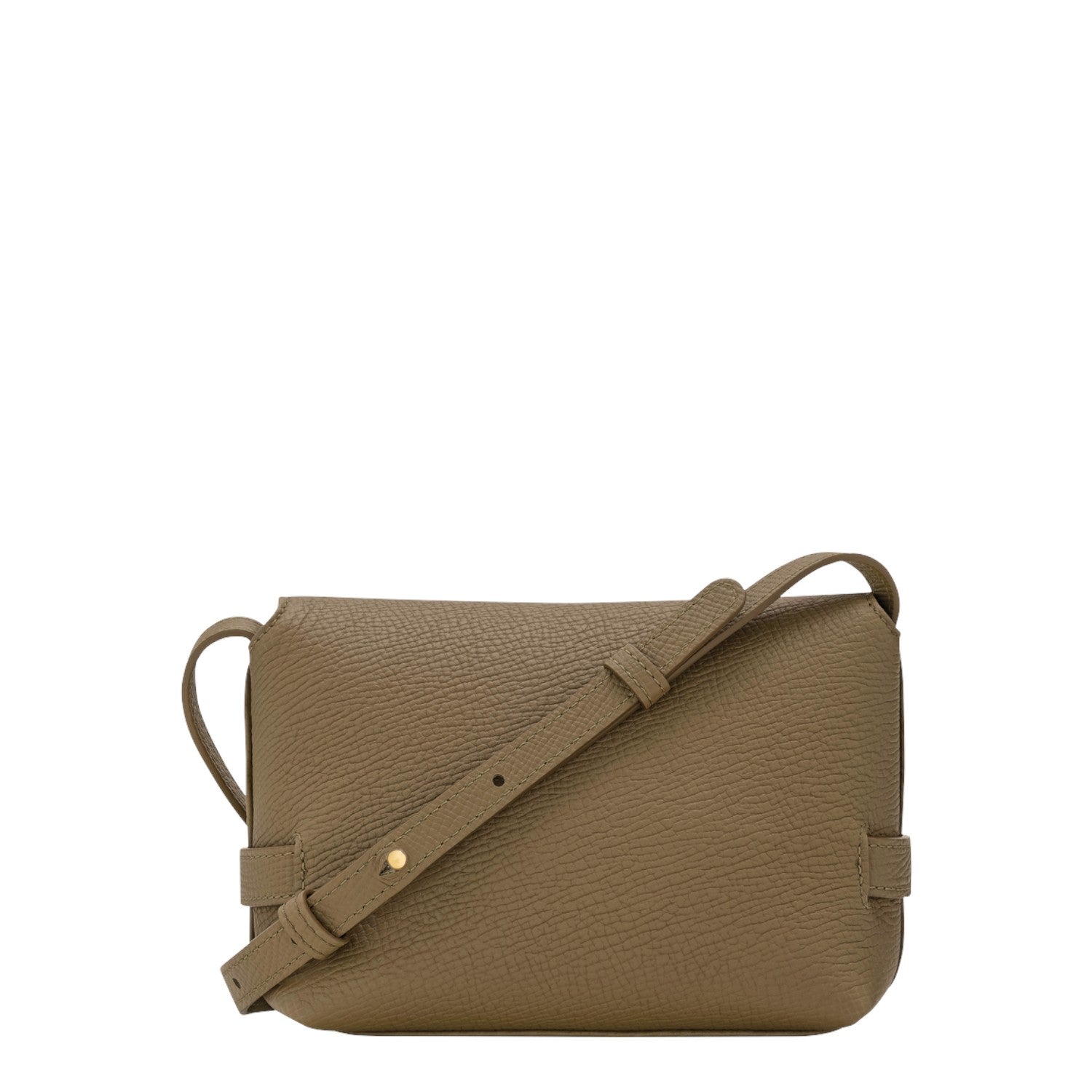 Lieblingstasche Le Smart Flow Umhängetasche S in taupe grained leather with an adjustable shoulder strap