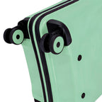 Lieblingstasche Mogens 4W Cabin Trolley S in teal green with black trim and four spinner wheels.