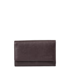 Lieblingstasche Thyme dark brown leather wallet with a minimalist flap design and embossed logo