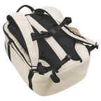 Lieblingstasche Tidy22 business backpack in beige with padded shoulder straps, chest strap, and breathable back panel