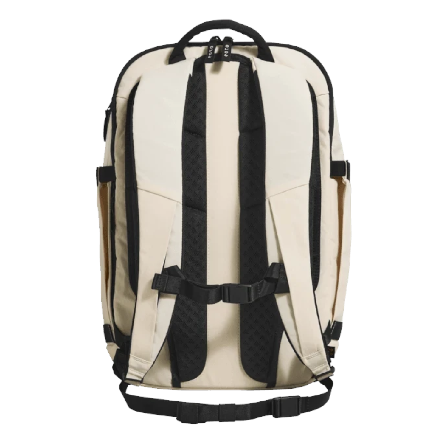 Lieblingstasche Tidy22 business backpack in cream with black straps, breathable back padding, and chest strap.