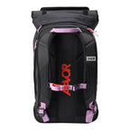 Lieblingstasche Trip Pack backpack in black with pink accents, featuring adjustable straps and breathable back panel.