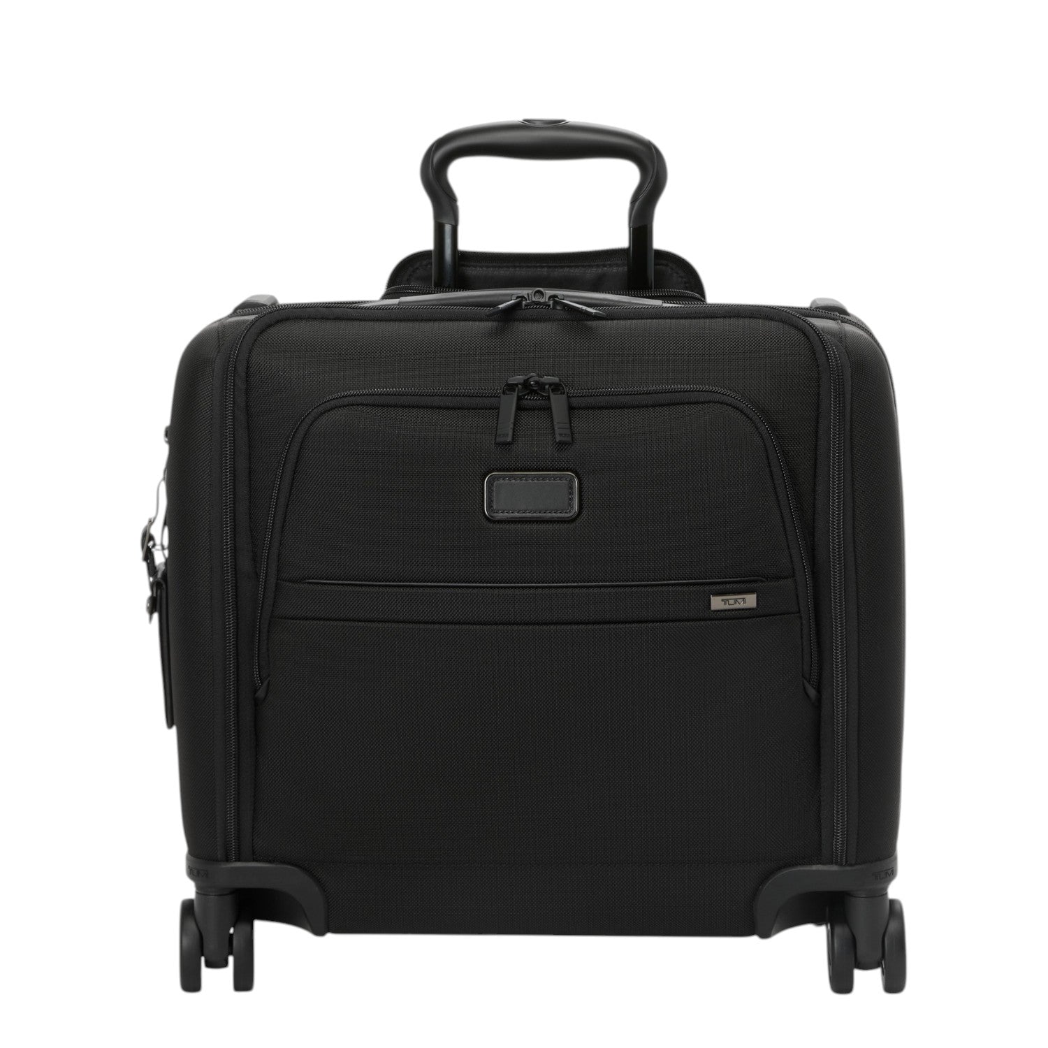 Lieblingstasche Tumi Alpha black compact carry-on suitcase with telescopic handle and front zip pocket