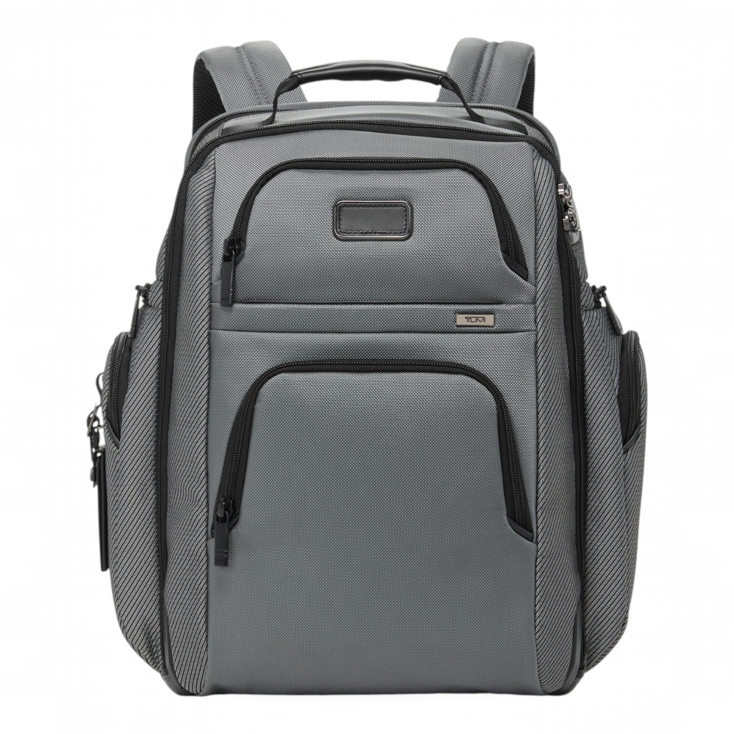 Lieblingstasche Tumi Alpha Brief Pack in grey ballistic nylon with multiple zippered compartments and top handle.