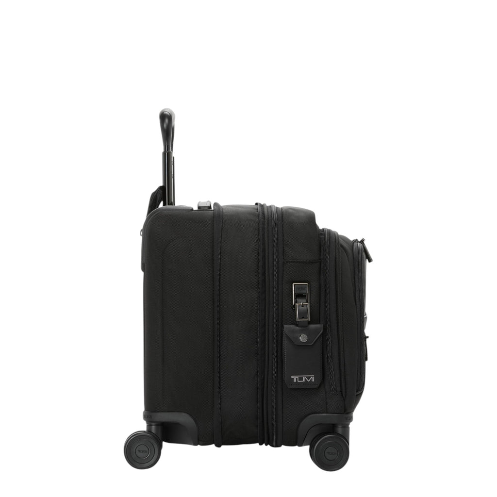 Lieblingstasche Tumi Alpha DLX black wheeled laptop brief with expandable design and durable ballistic nylon fabric