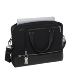 Lieblingstasche Tumi Harrison Avondale black nylon top zip briefcase with laptop inside and silver hardware